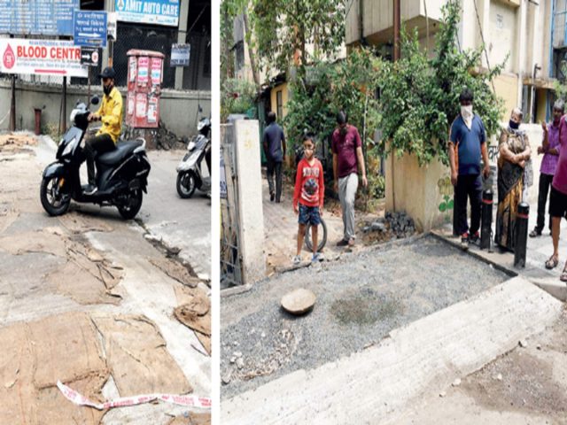 Residents of Anant Kanhere Path protests against widened roads