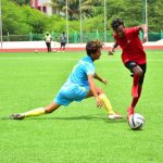 CMS Falcons A (blue) in action against Khadki Youngsters.