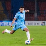 Rahul Bheke in action against Nassaji Mazandaran in AFC Champions League Group stage game