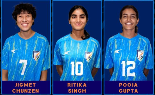 Jigmet Chunzen, Ritika Singh, and Pooja Gupta